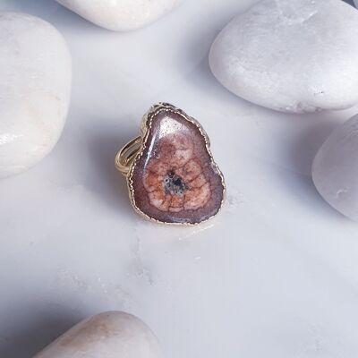 Brown solar quartz Ring (SN724)