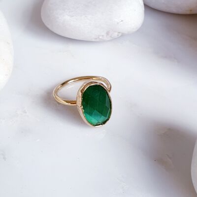 Emerald Cat's eye Ring (SN739)