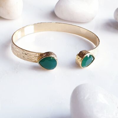 Teardrop Emerald Bangle (SN756)