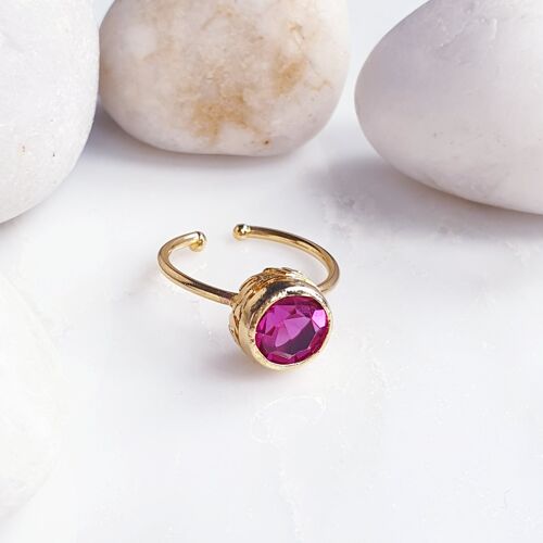 Stackable Round Pink  Ring (SN826)