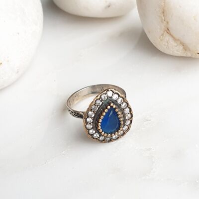 Hafizeh Blue 925 Silver Ring (SN840)