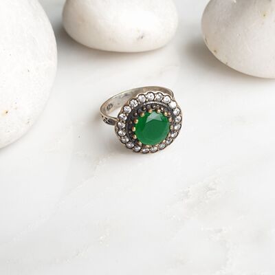 Anello in argento 925 verde Sultanzadeh (SN862)