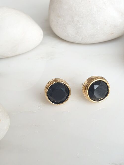 Black Cat's Eye Studs (SN873)