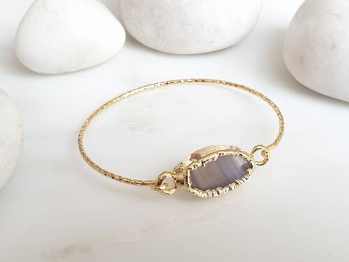 Oval Agate Bangle (SN880)