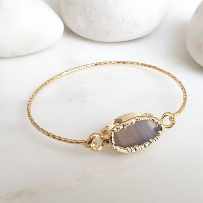 Oval Agate Bangle (SN880)