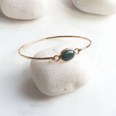 Petit bracelet en agate verte (SN902)