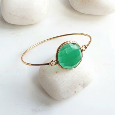 Green Crystal Quartz bangle (SN905)