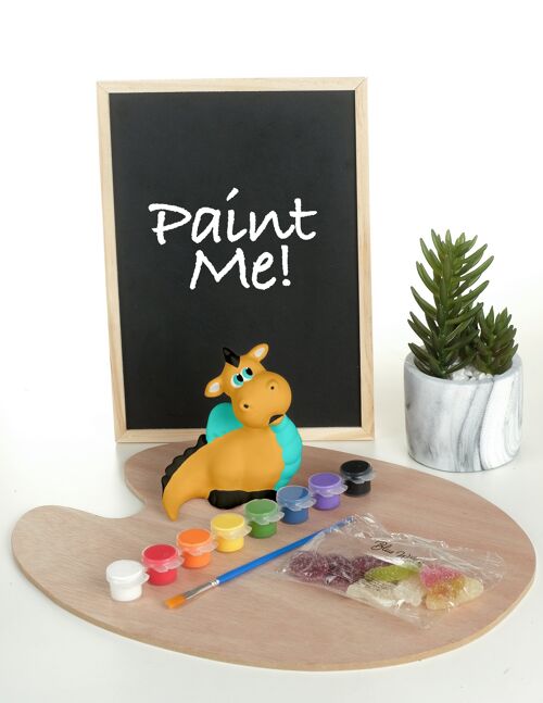 Paint your own ceramic Dragon with acrylics and vegan Jellies