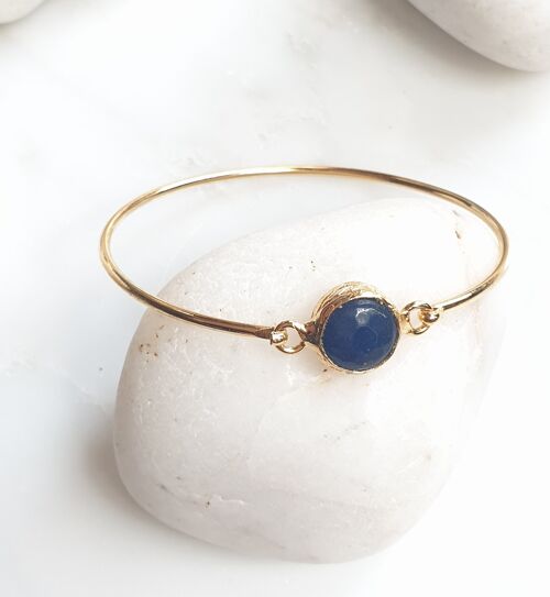 Navy Agate bangle (SN907)