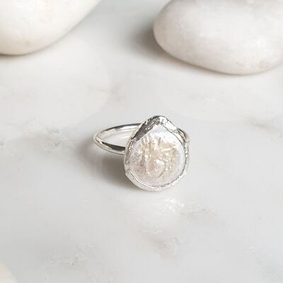 Silver Pearl  ring (SN916)