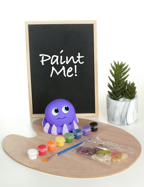 Paint your own ceramic Octopus with acrylics and vegan Jellies