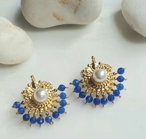 Blue shehzadeh Earrings (SN928)