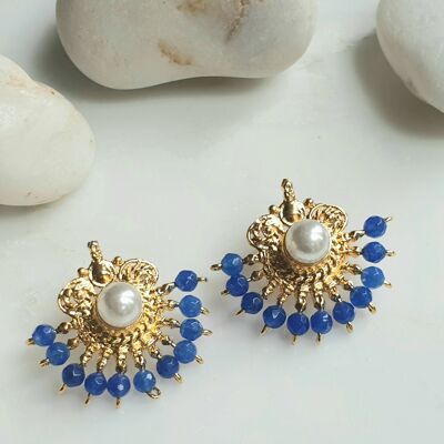 Blue shehzadeh Earrings (SN928)