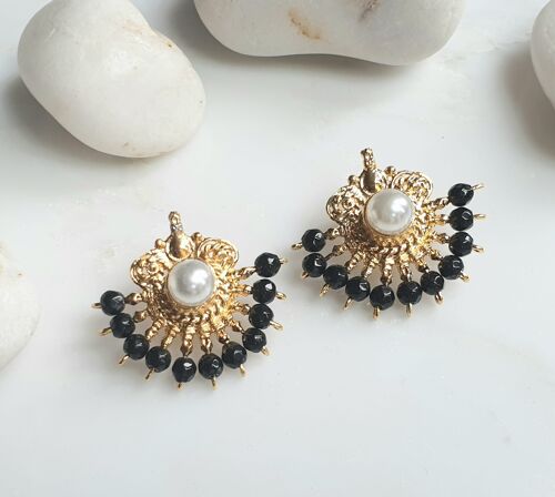 Black shehzadeh Earrings (SN929)