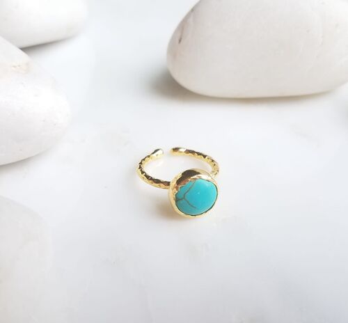 Zehra Turquoise one stone ring (SN976)