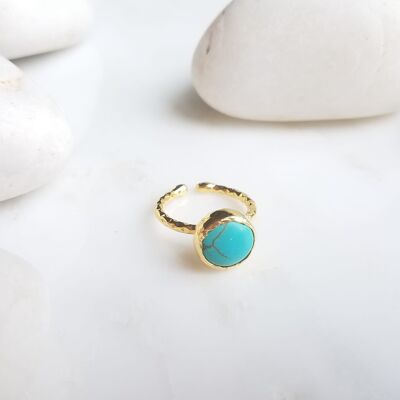 Zehra Turquoise one stone ring (SN976)