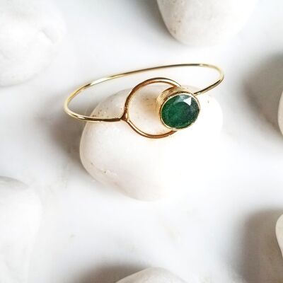 Emerald hooped bangle (SN979)