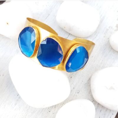 Blue Cat's Eye Cuff (SN981)