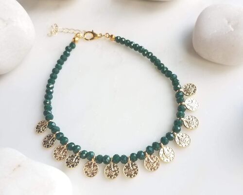 Multi Coin Anklet - Green (SN994)
