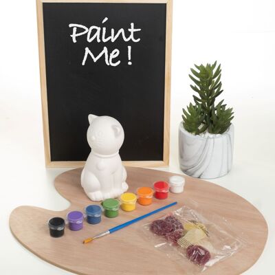 Peignez votre propre kit de chat en céramique avec des peintures et des gelées végétaliennes