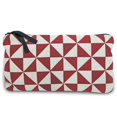 Pochette triangles rouges