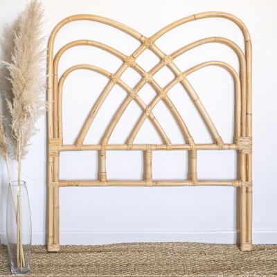 Testata letto in rattan naturale a 1 posto RAJA