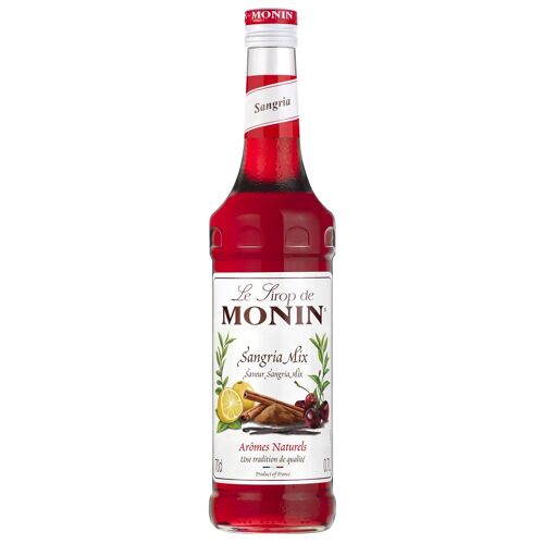 Sirop Saveur Sangria Mix MONIN pour cocktails avec ou sans alcool - Arômes naturels - 70cl