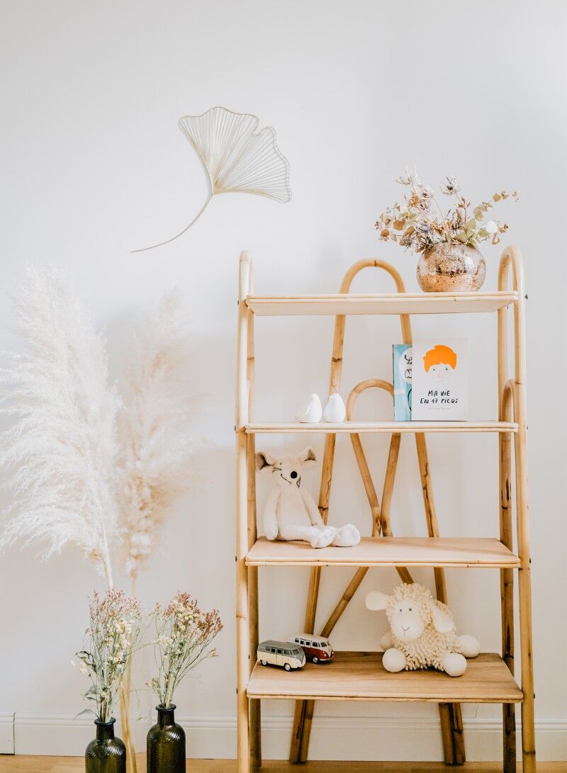 Bücherregal aus natürlichem Rattan JUNI