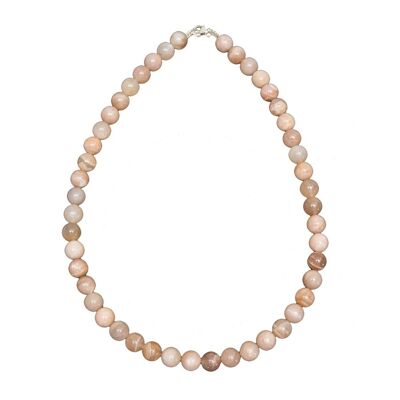 Collier Héliolite - Pierres boules 10mm - 39 cm- Fermoir or