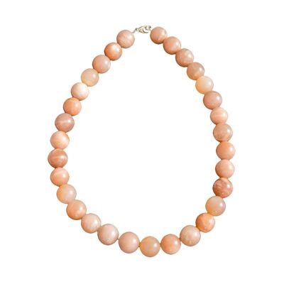 Heliolite necklace - 14mm ball stones - 39 cm - Silver clasp