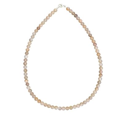 Collar de heliolita - Piedras bola de 6 mm - 39 cm - Cierre de oro