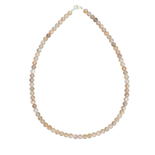 Collier Héliolite - Pierres boules 6mm - 56 cm- Fermoir or