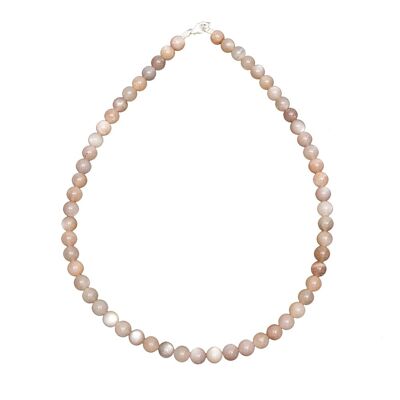 Heliolite necklace - 8mm ball stones - 42 cm - Silver clasp