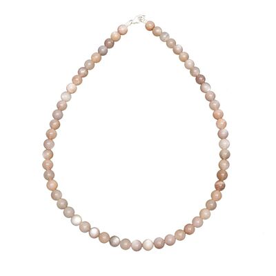 Heliolite necklace - 8mm ball stones - 48 cm - Silver clasp