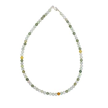 Collier Jade de birmanie - Pierres boules 6mm - 48 cm- Fermoir argent 2