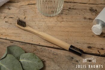 Brosse à dents bois Zéro déchet Kids Noire Souple 3