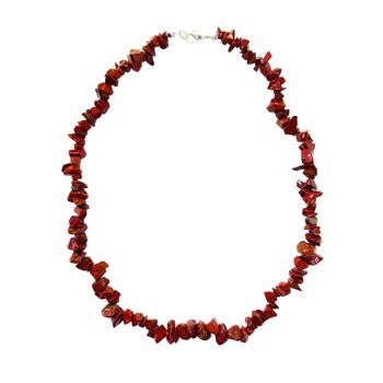 Collier Jaspe rouge - Baroque - 45 cm 1