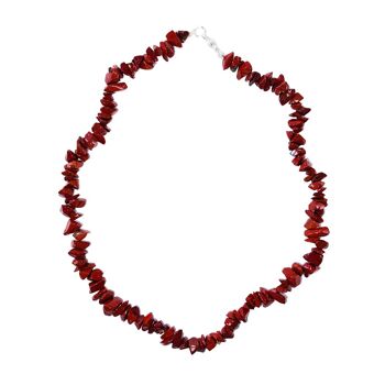 Collier Jaspe rouge - Baroque - 45 cm 2