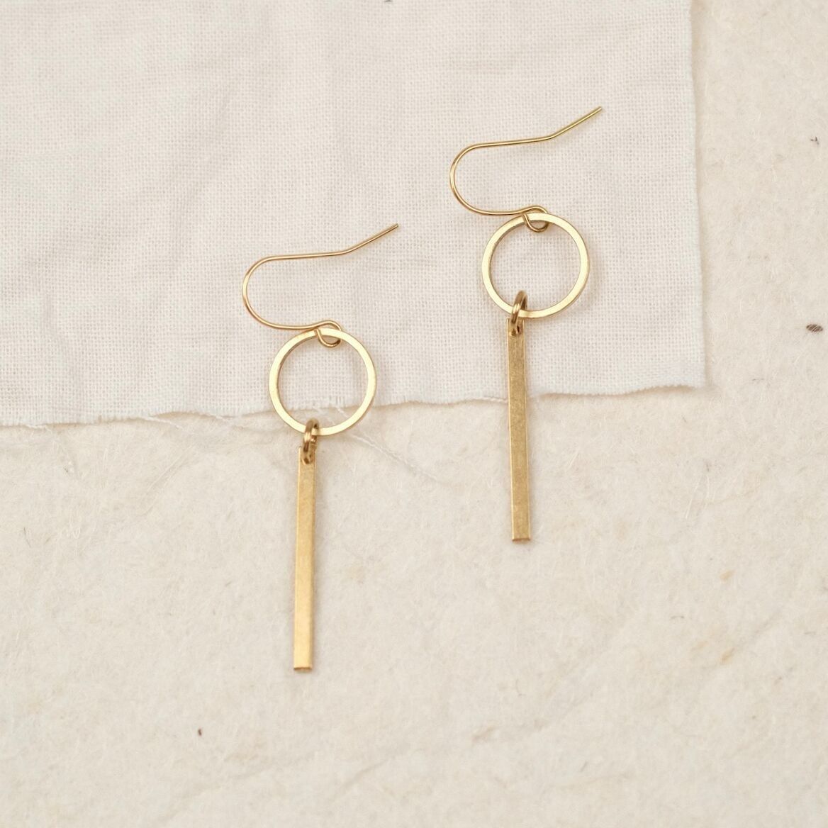 Orecchini in ottone dorato - Mala