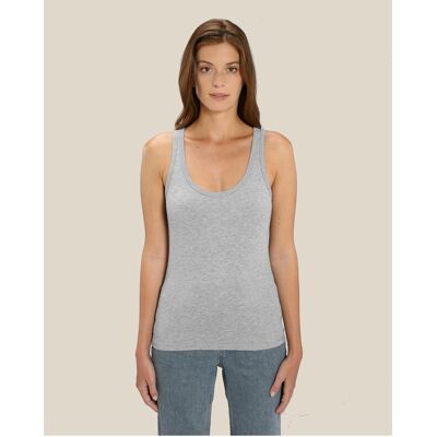 Heather gray organic cotton tank top