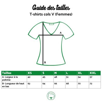 T-shirt Femme col V bordeaux chiné en coton BIO 4