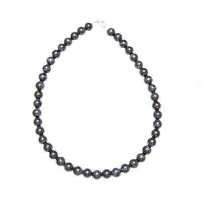 Collier Oeil de Fermoir argentucon - Pierres boules 10mm - 39 cm- Fermoir or