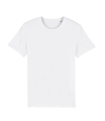 T-shirt Homme col rond blanc en coton BIO 1