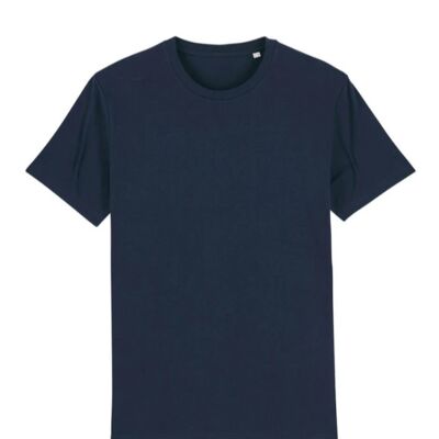 T-shirt Homme col rond bleu nuit en coton BIO