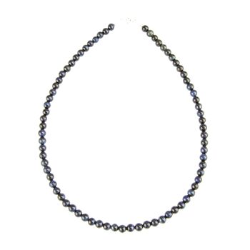 Collier Oeil de Fermoir argentucon - Pierres boules 6mm - 48 cm- Fermoir or 1