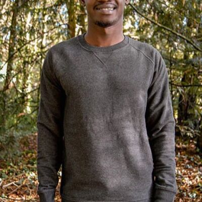 Mixed heather gray organic cotton sweatshirt