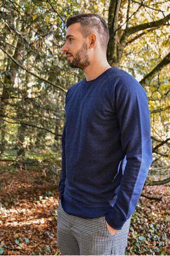 Sweat mixte bleu en coton BIO 1