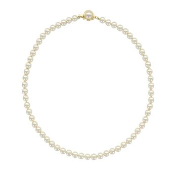 Collier Perles de Majorque blanches - Perles boules 6mm 1