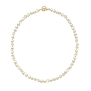 Collier Perles de Majorque blanches - Perles boules 6mm - 40 2