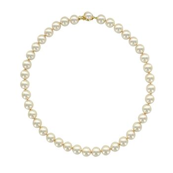 Collier Perles de Majorque blanches - Pierres boules 8mm - 50 1